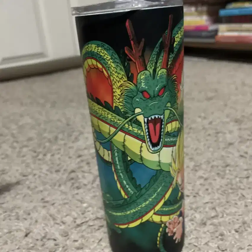 Tumbler dragon ball, with straw naruto