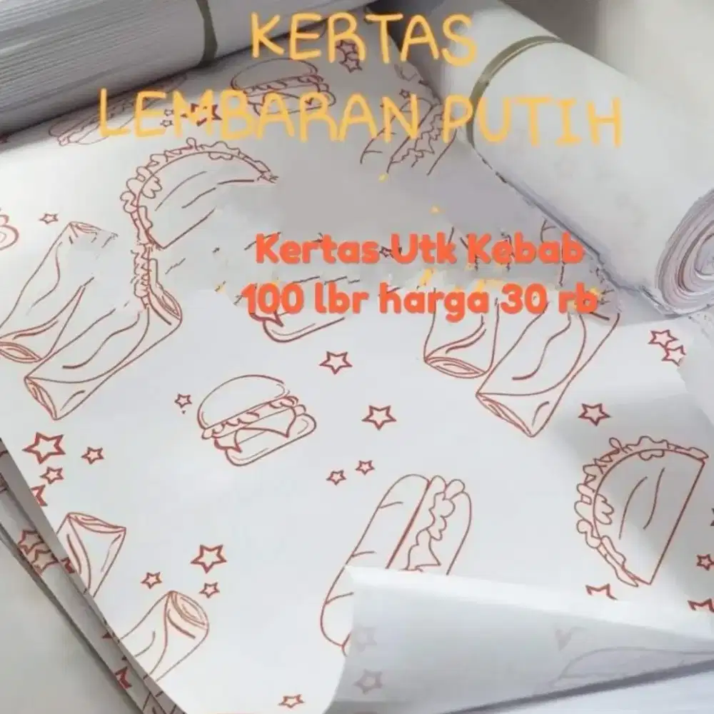 Kertas gulungan pembungkusan kebab dll