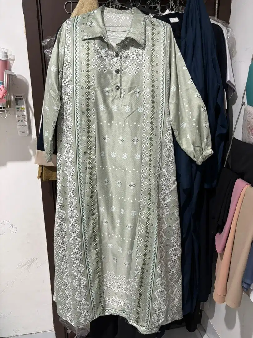 Gamis Sarimbit Sage Preloved Baru 1x pakai