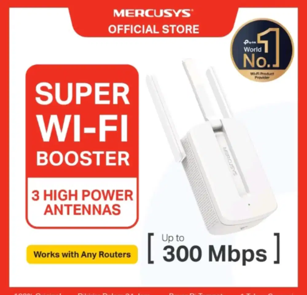 Mercusys WiFi Extender Upto 300Mbps Ori