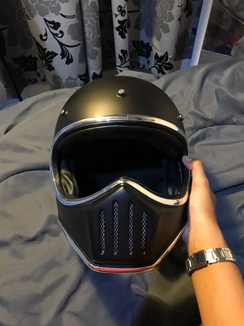 Jual Helm Custom Black doff