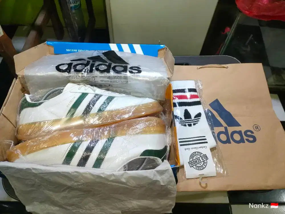 Adidas gazelle indoor white green