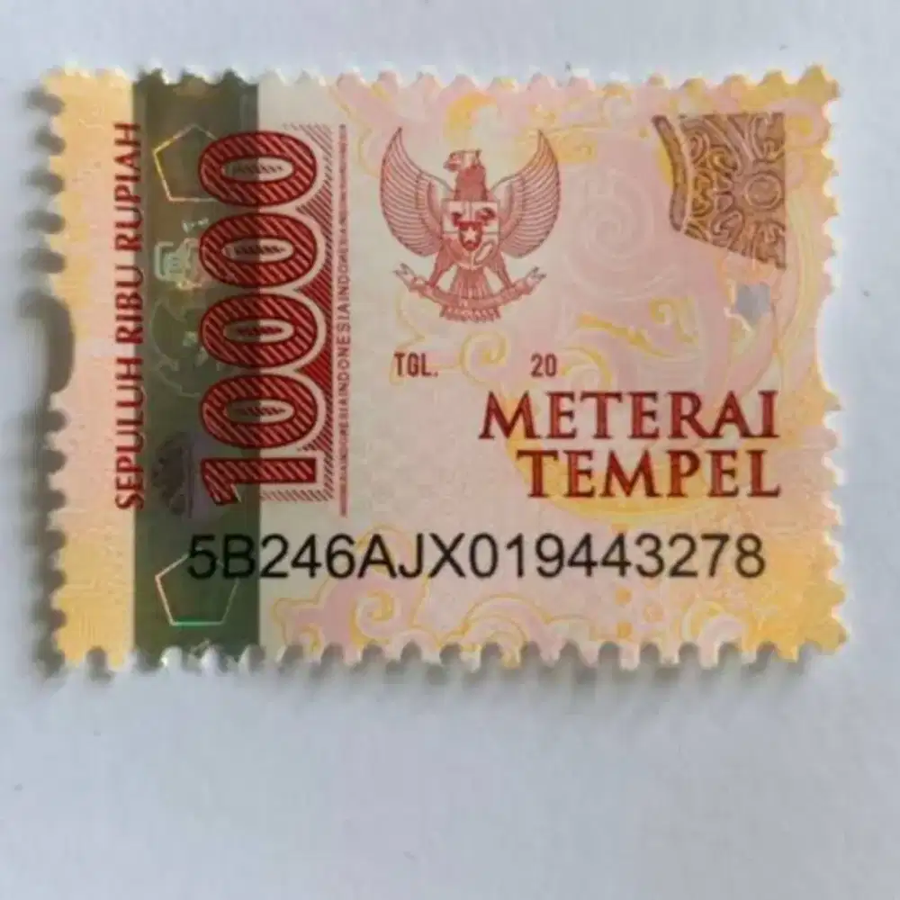 MA TE RAI POS TEMPEL 10000 PERANGKO PRANGKO 10 RIBU ASLI