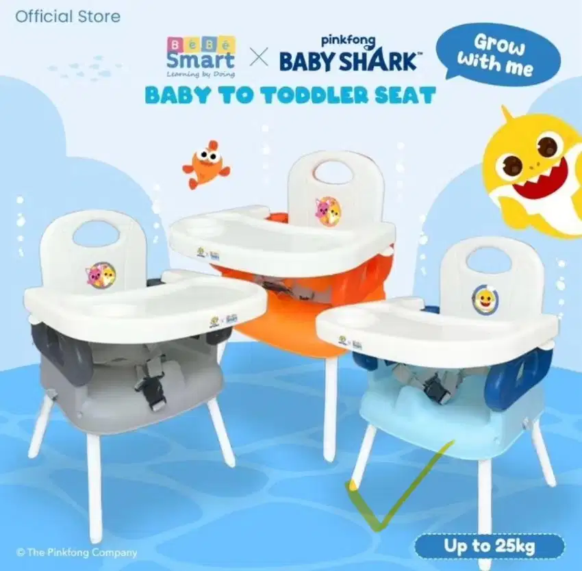 Toddler Seat 4in1 pinkfong Baby Shark Series Ping Fong