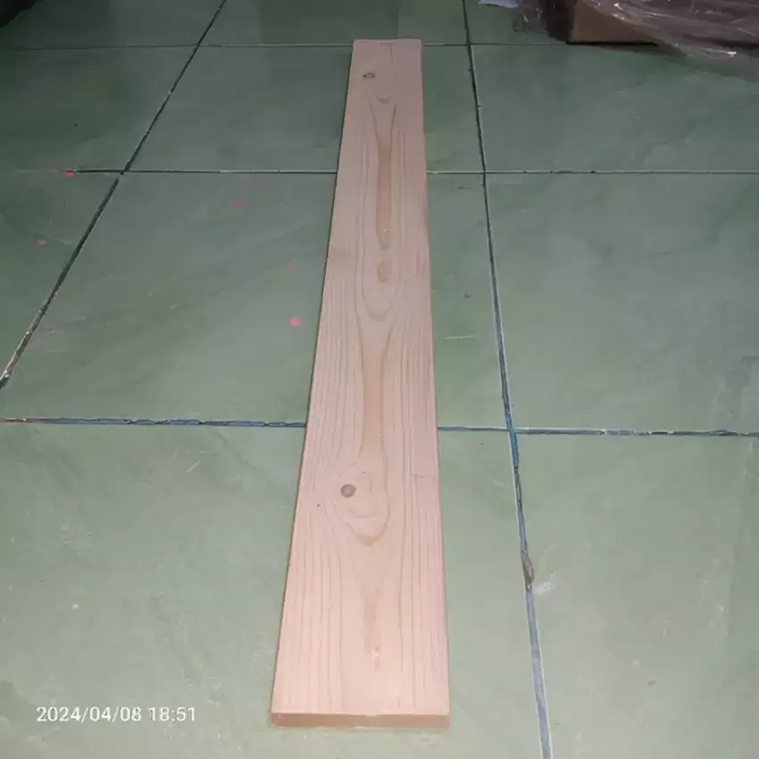 Papan jati belanda 120x7x1,8cm serut amplas halus -ppn55