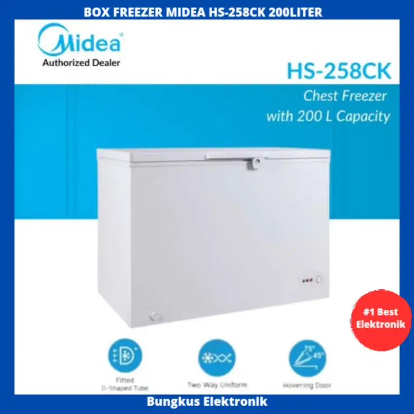 BOX FREEZER MIDEA 200LITER HS-258CK CHEST FREEZER 200 LITER