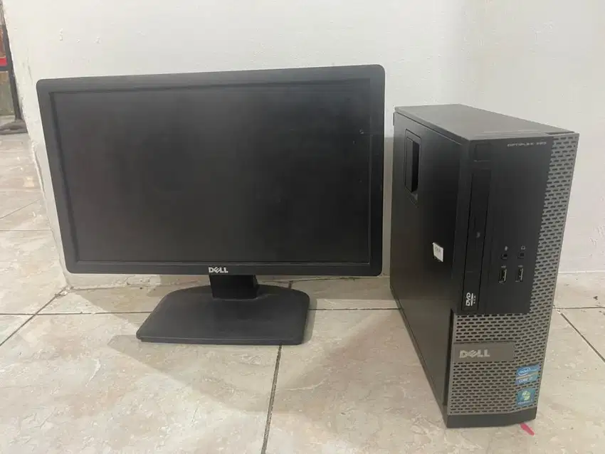 Komputer Monitor dan Cpu pc Dell Optiplex core i5 second
