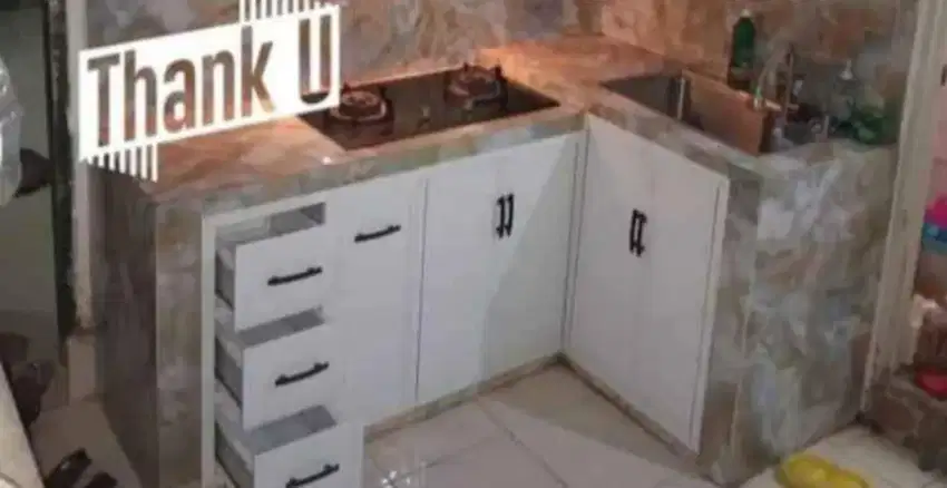 Kitchen set bahan aluminium acp anti rayap anti kropos kuat api