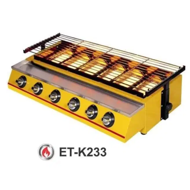 Getra ET-K233 Alat Pemanggang 6 tungku grill ET-K233 BBQ