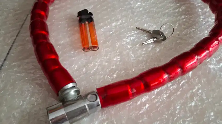 Gembok besi coating cover fiber plastic good anak kunci 2