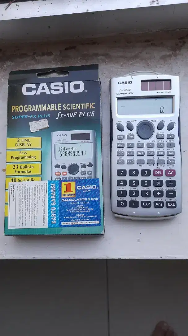 Calculator casio fx 50f plus