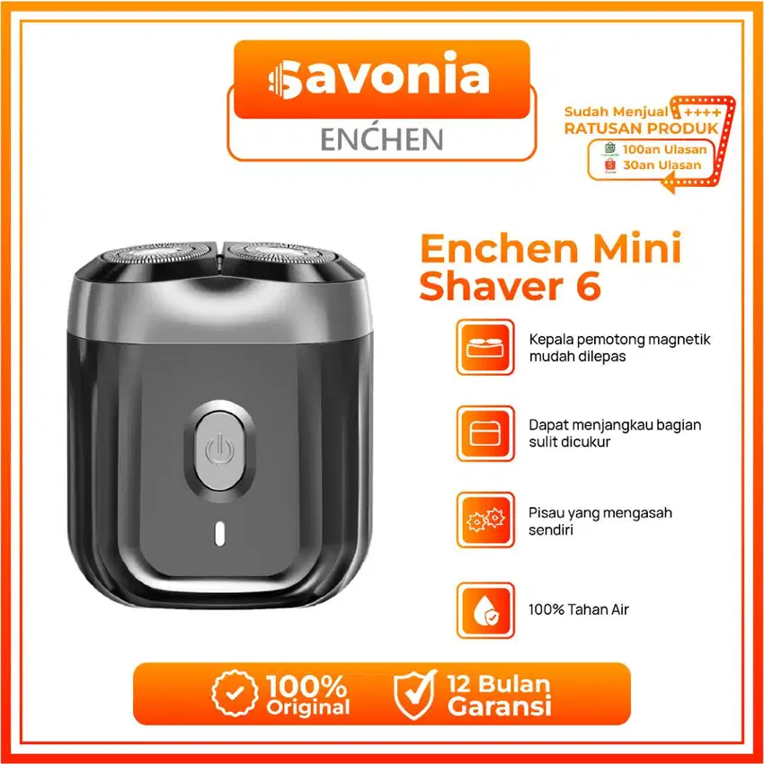 Enchen Mini 6 Water Proof Shaver Mini Travel Clipper Jenggot Kumis