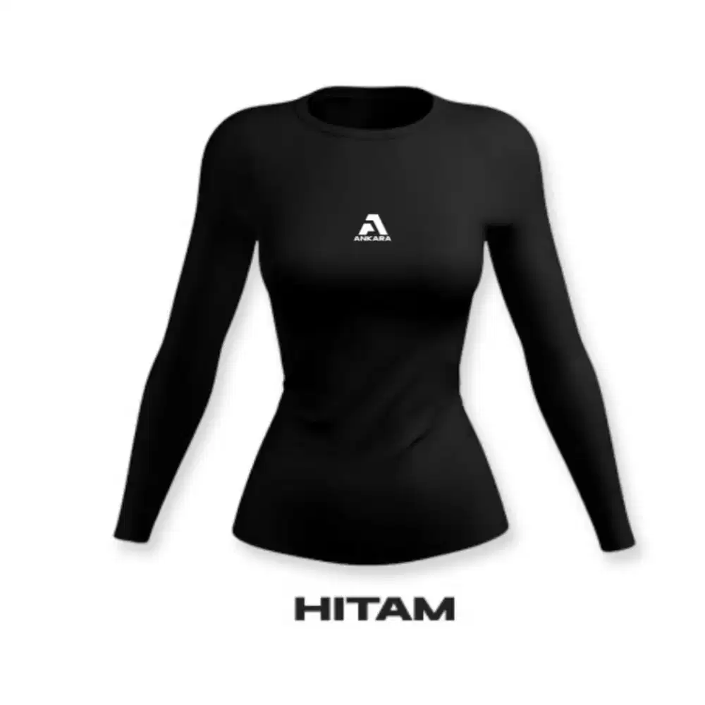Manset baselayer wanita baju olahraga running sepeda senam gym yoga