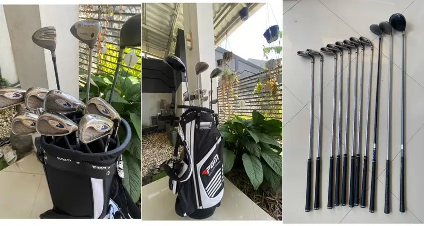 Paket Lengkap 1 set Iron Callaway, driver Taylormade,olimar & Tas Gol