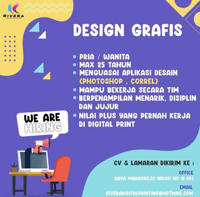 dicari operator design untuk printing surabaya