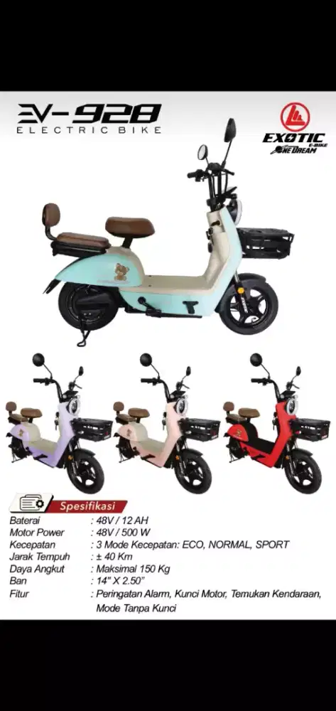 Sepeda listrik Exotic EV-928