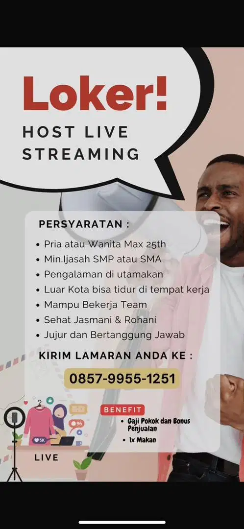 Cari Host live streaming