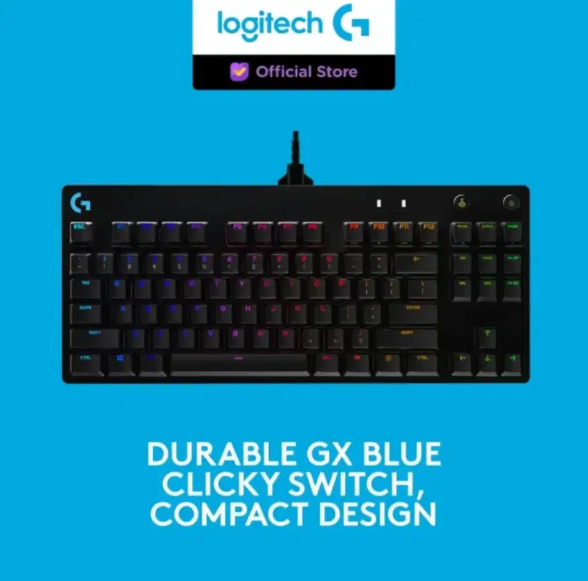 LOGITECH G PRO clicky keyboard gaming tkl rgb