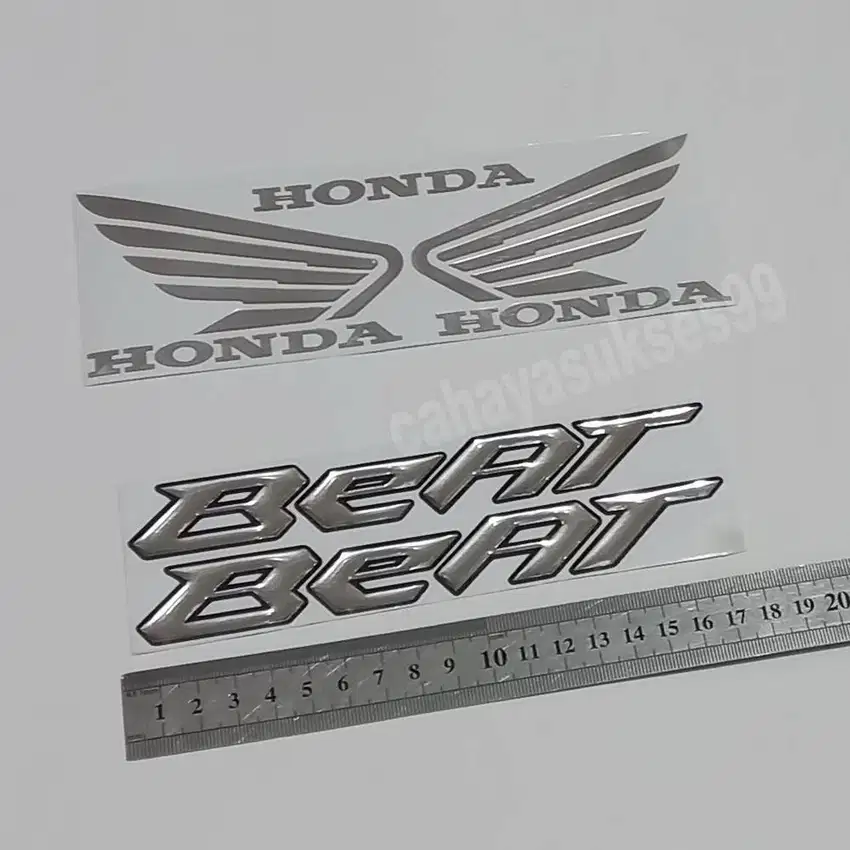 Sticker Timbul BEAT Silver Stiker Sayap Honda Stiker Body Motor