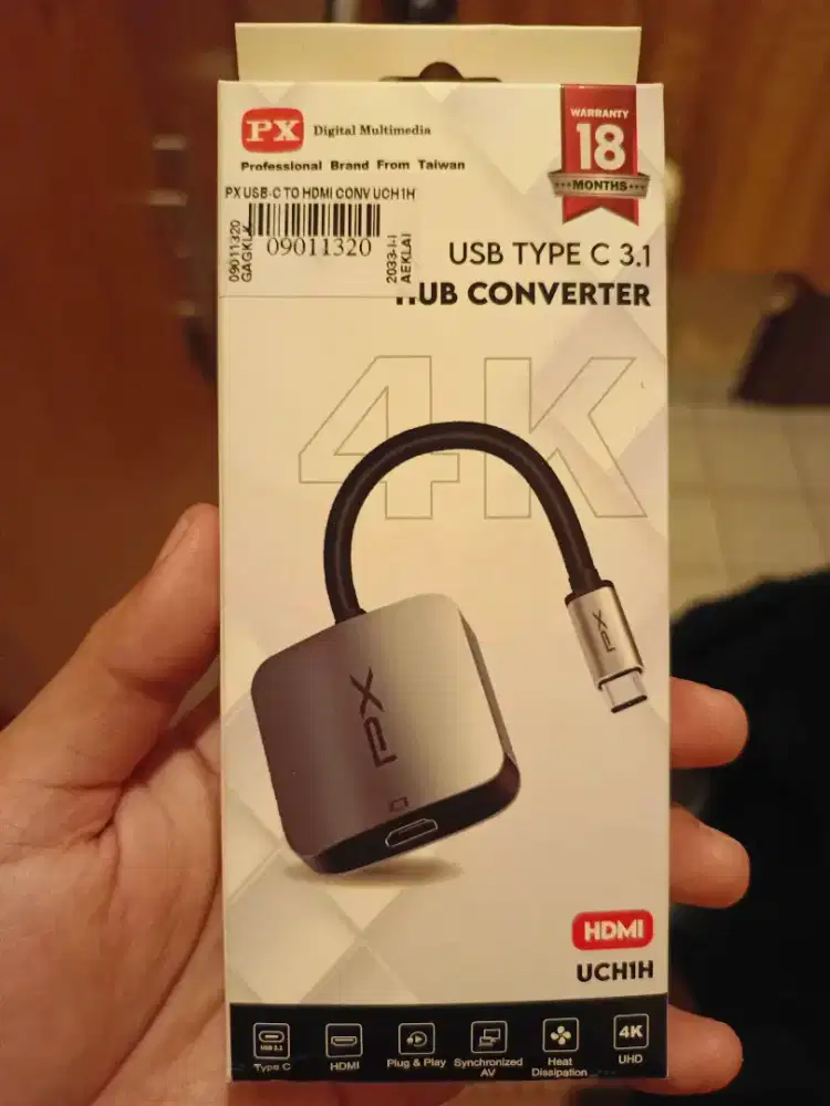 USB CONVERTER 4K TYPE C ke HDMI