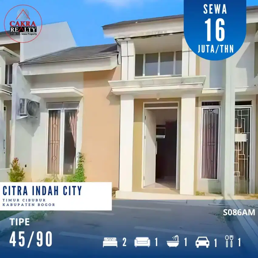 Disewakan Rumah RE Sakura 45/90 Citra Indah City Cileungsi