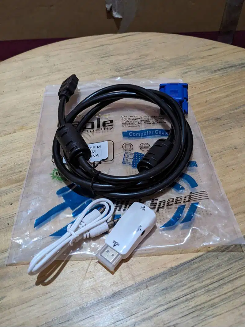 Kabel VGA To HDMI Bonus Converter VGA HDMI Yogyakarta