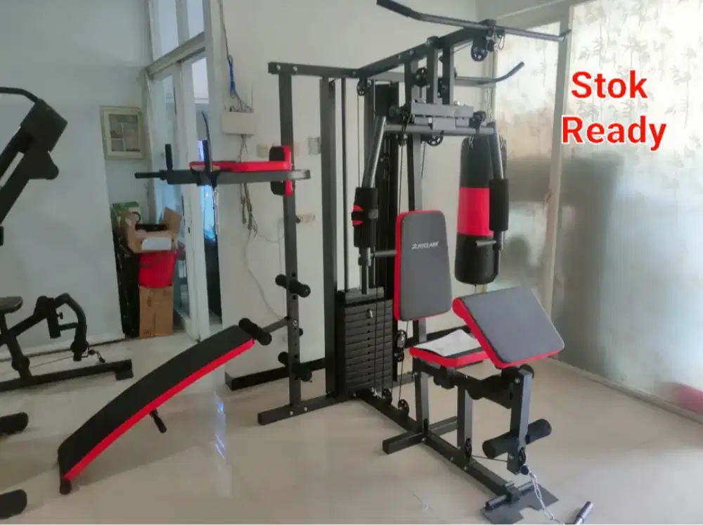 [ BISA COD ] PROMO Home Gym 3 sisi+Beban + Samsak