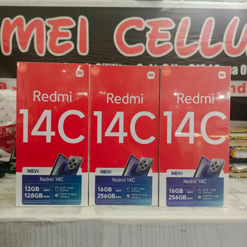 Xiaomi redmi 14c ram 8gb+8gb/256gb baru segel bsa tuker tambah kredit
