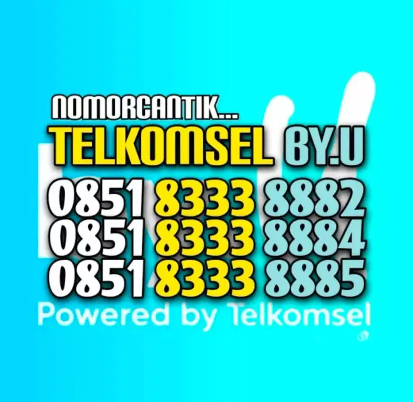 (bisa COD) nomor CANTIK kartu TELKOMSEL by.U byU HOKI 333 888 #2