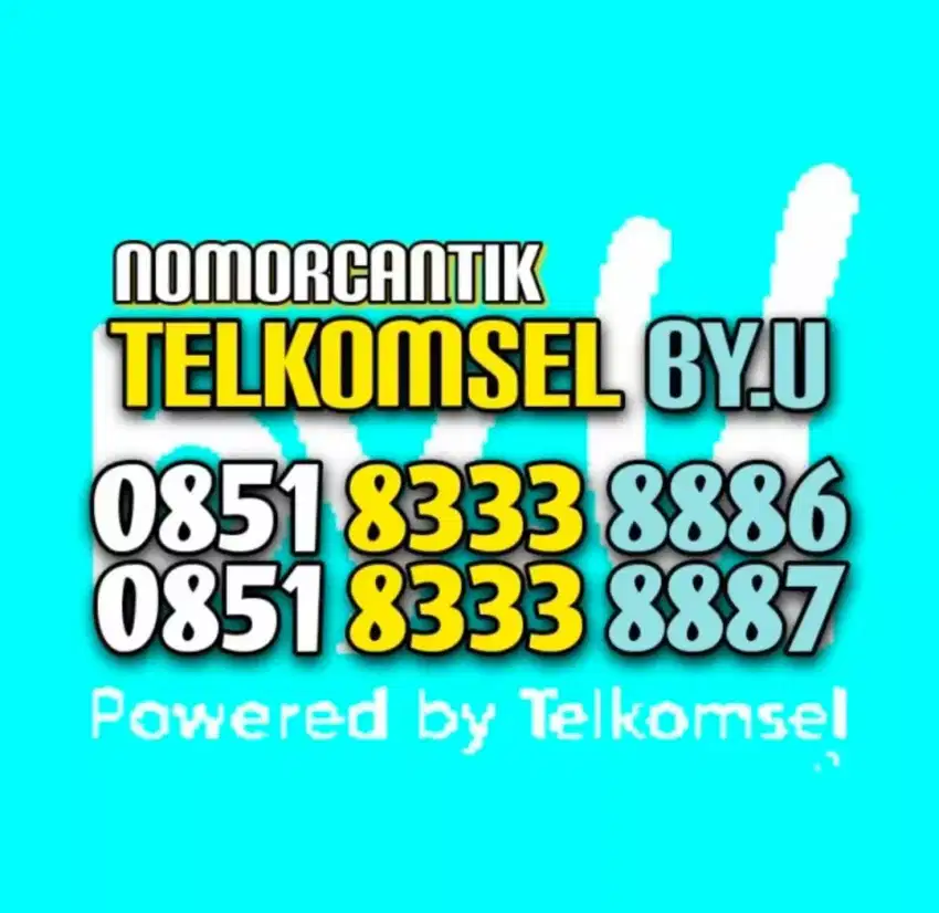 (bisa COD) nomor CANTIK kartu TELKOMSEL by.U byU HOKI 333 888 #3