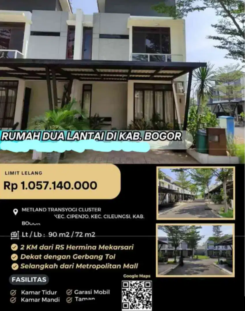 Dijual Rumah Metland Transyogi Cileungsi