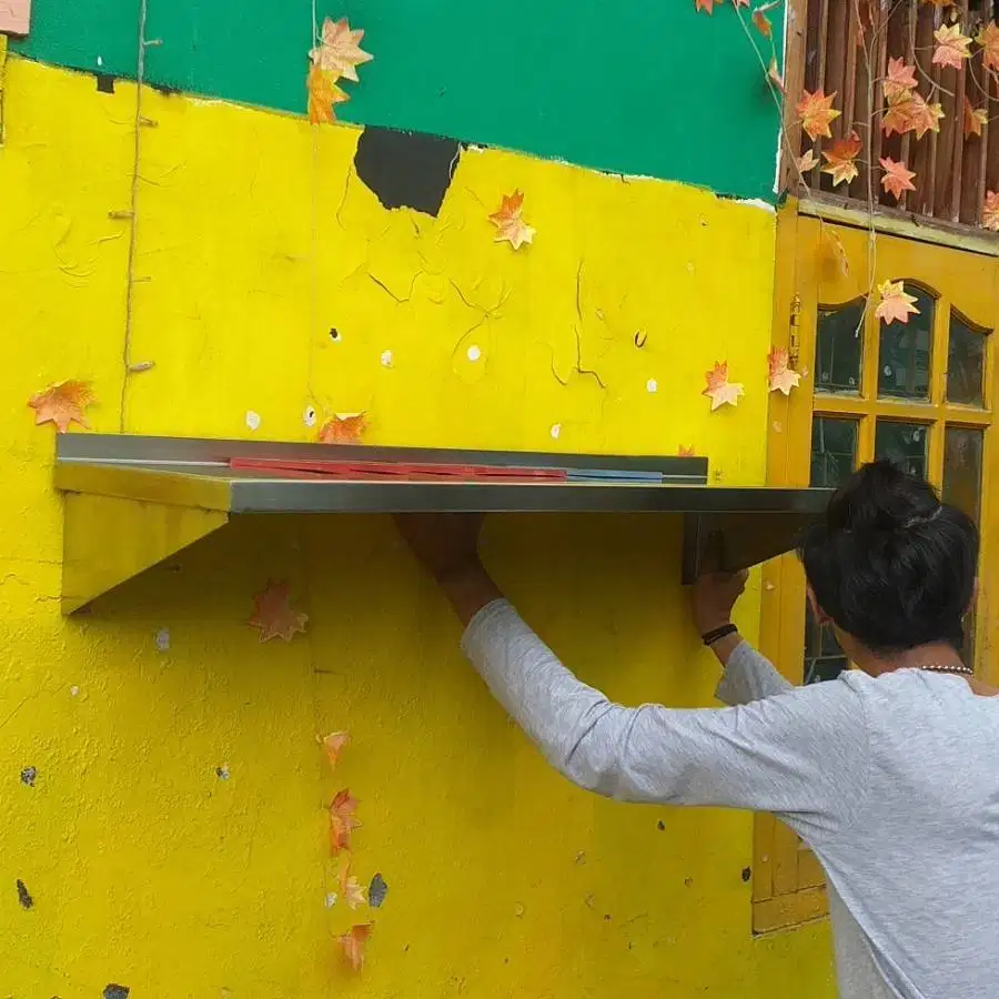 rak dinding dapur stainless atau wall shelf kitchen stainless