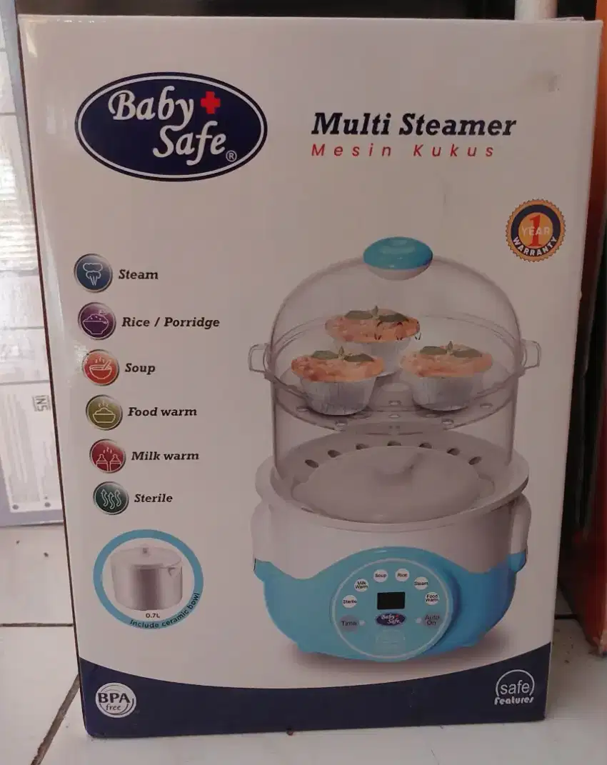 Baby safe multisteamer (steril, penghangat susu, kukus makanan dll)