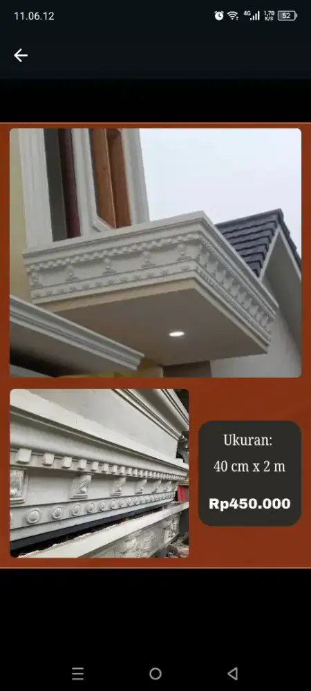 Risplank profil ukuran 25cm x 200cm