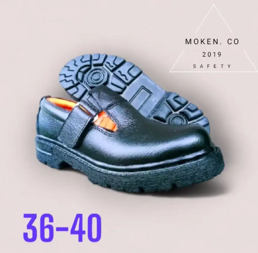 Sepatu safety wanita kulit asli