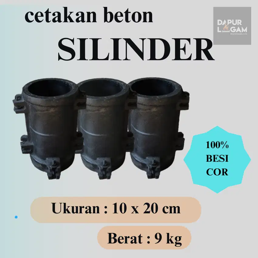 CETAKAN SILINDER BETON 10 x 20cm  / COR BESI / HASIL AKURAT