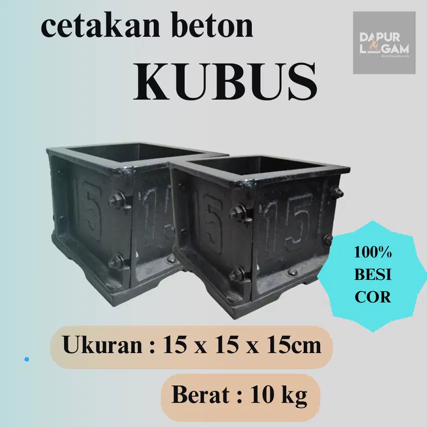 CETAKAN KUBUS BETON UKURAN 15 X 15 X 15