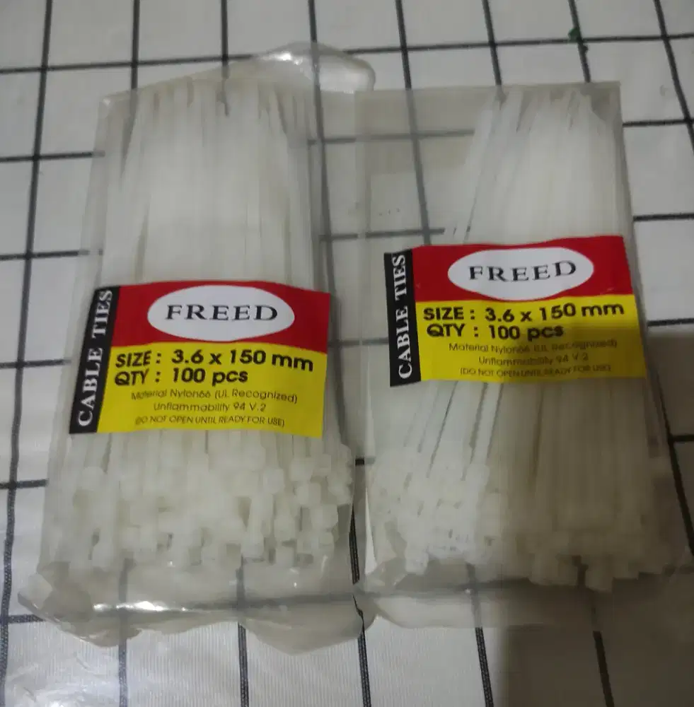 Kabel ties putih size 3.6 x 150mm / 15cm qty 100pcs