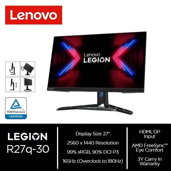 Lenovo Monitor Legion R27qe-30 27 IPS 165Hz