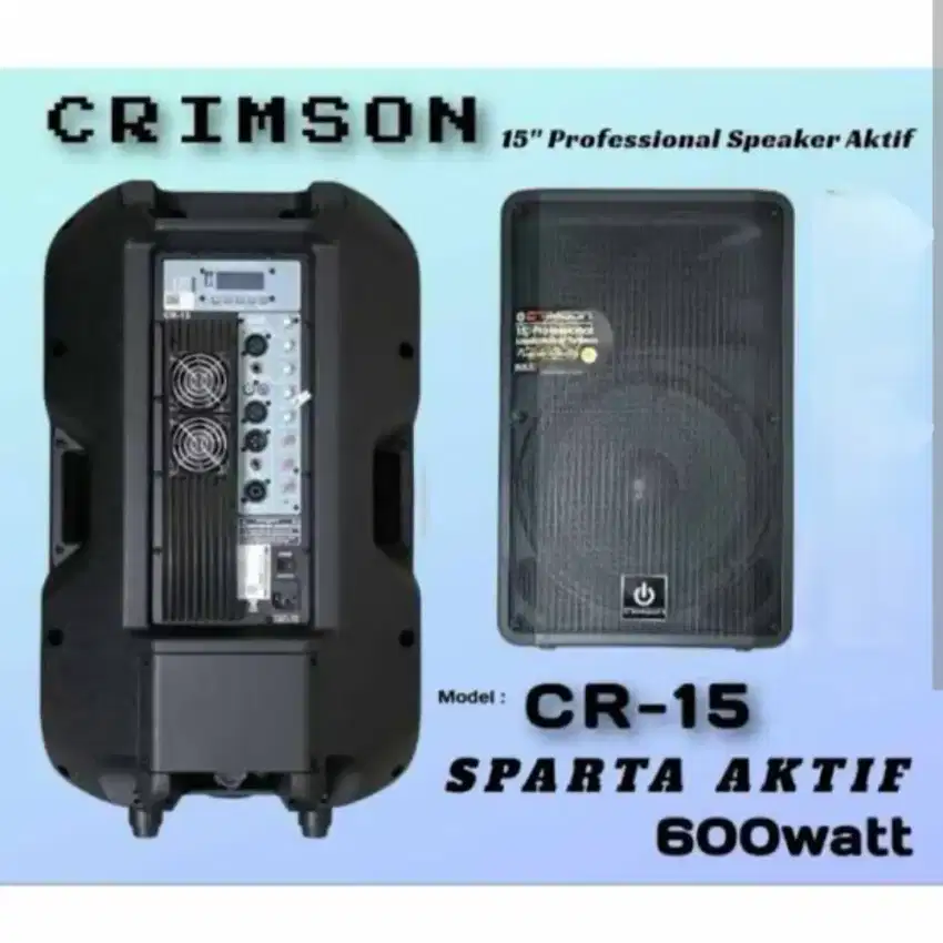 Paket Speaker aktif Crimson Sparta CR-15 dapat 2 unit free stand