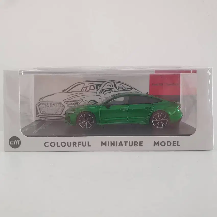 CM Model Audi RS 7 Sportback 1/64 (Sport Back, Metallic Green, Hijau)