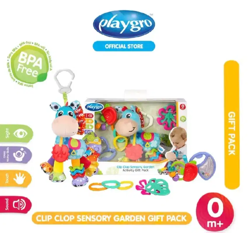 Maianan playgro anak clip clop (baru )