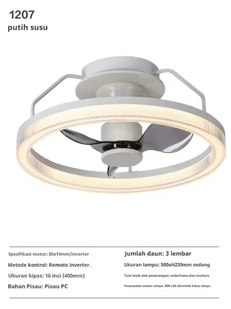 Lampu kipas gantung LED