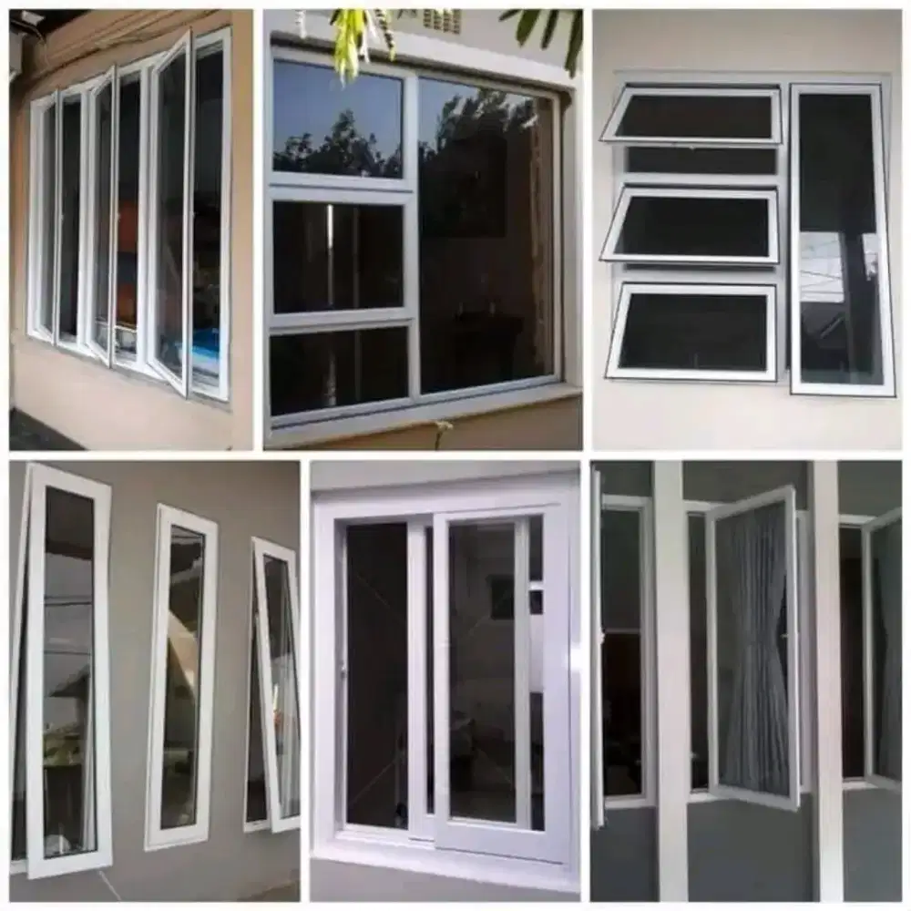 Kusen Alumunium pintu jendela kaca