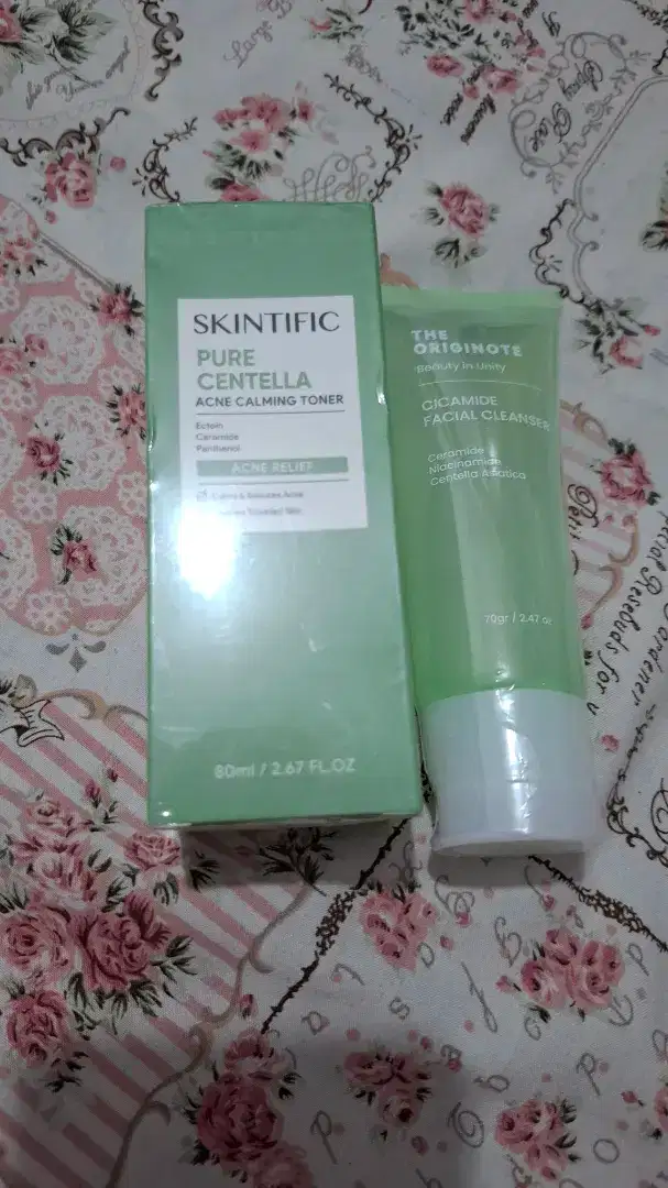 Skintific toner & originote facial wash