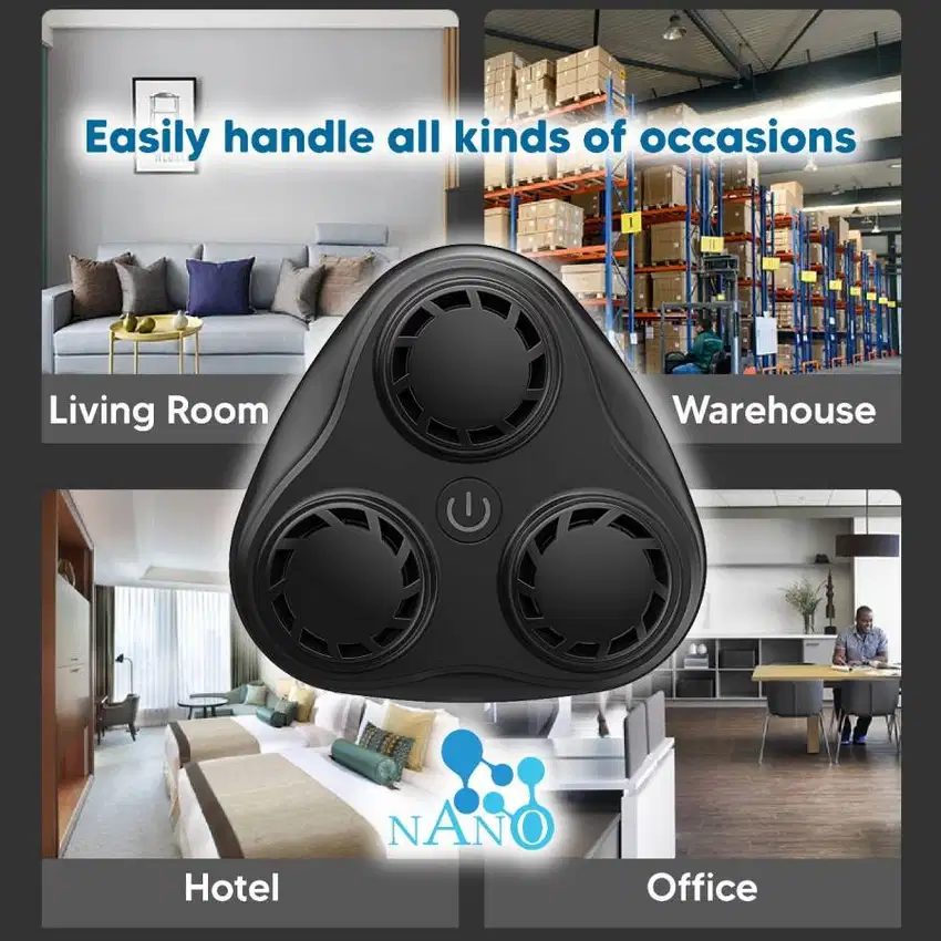 Nano Alat Pengusir Tikus Ultrasonic Pest Repeller 3 Speaker - Hitam