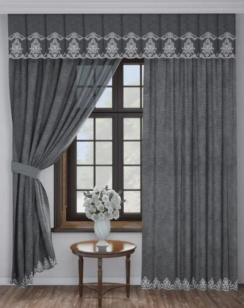 Pasang gordyn gorden murah vertikal roll blind jasa wallpaper dinding