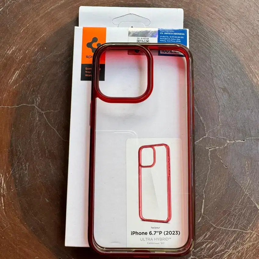 Case HP iPhone 15 Pro Max Spigen Ultra Hybrid Deep Red