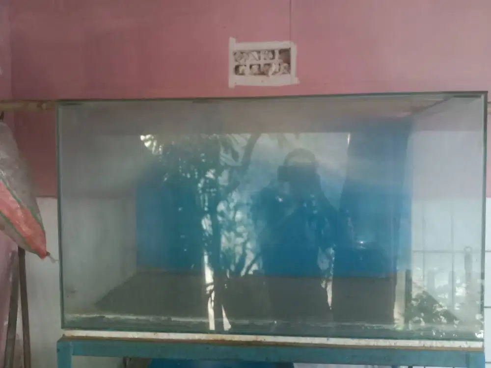 Aquarium (P 1 M* L 50cm * T 55cm) 2 aquarium harga 850 k nego