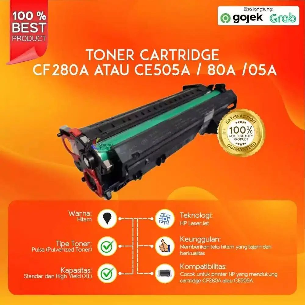 Cartridge Compatibel CF280A / 80A For use in Laserjet P Berkualitas